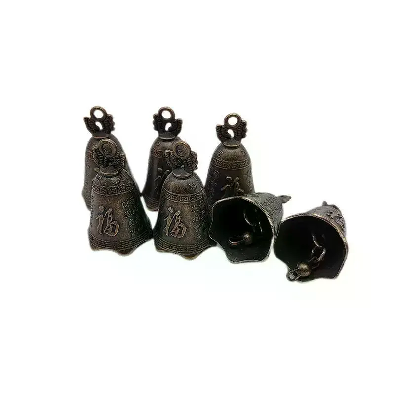 Feng Shui Bells Vintage Zinc Alloy Chinese Blessing Car Garden Door Hanging Wind Chimes Decor