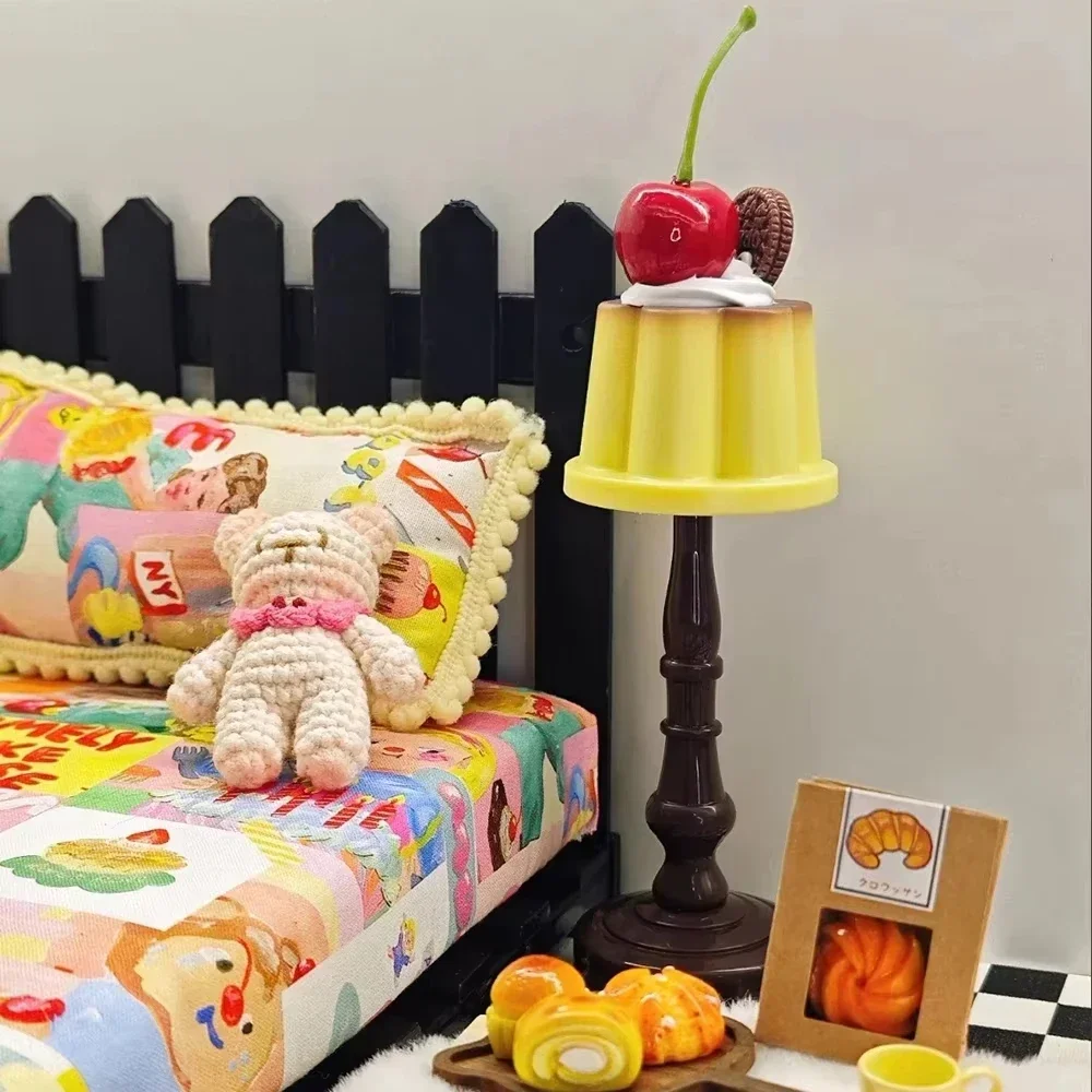 Retro Pudding Nachtlicht, Desktop Dekor Licht, Schlafzimmer LED Tischlampe mit Batterie, Nachttisch Schlaflicht, geeignet als Geschenk