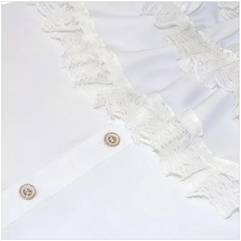 Sky03 Camisas de pirata medievales con volantes blancos Vintage para hombre, camisa gótica Steampunk victoriana renacentista de vampiro para hombre, Halloween 55Hu %