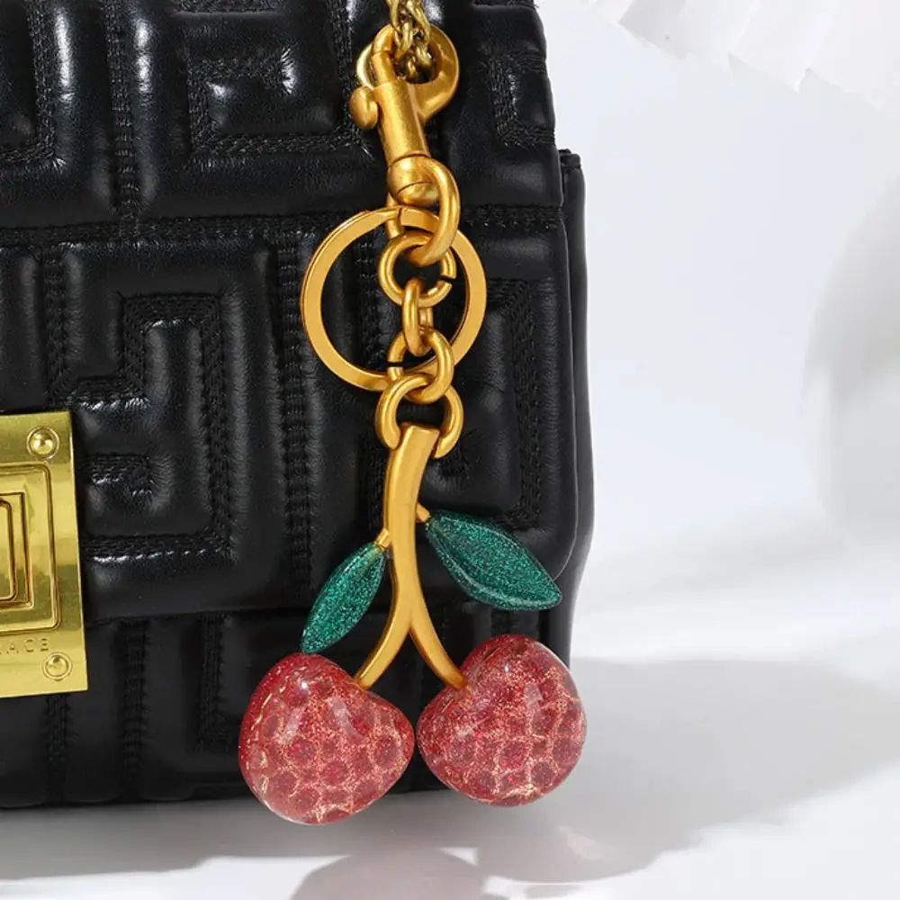 Модный брелок с вишневой вишней, красный подвесной рюкзак с подвеской в виде вишни, декоративная сумка для рюкзака