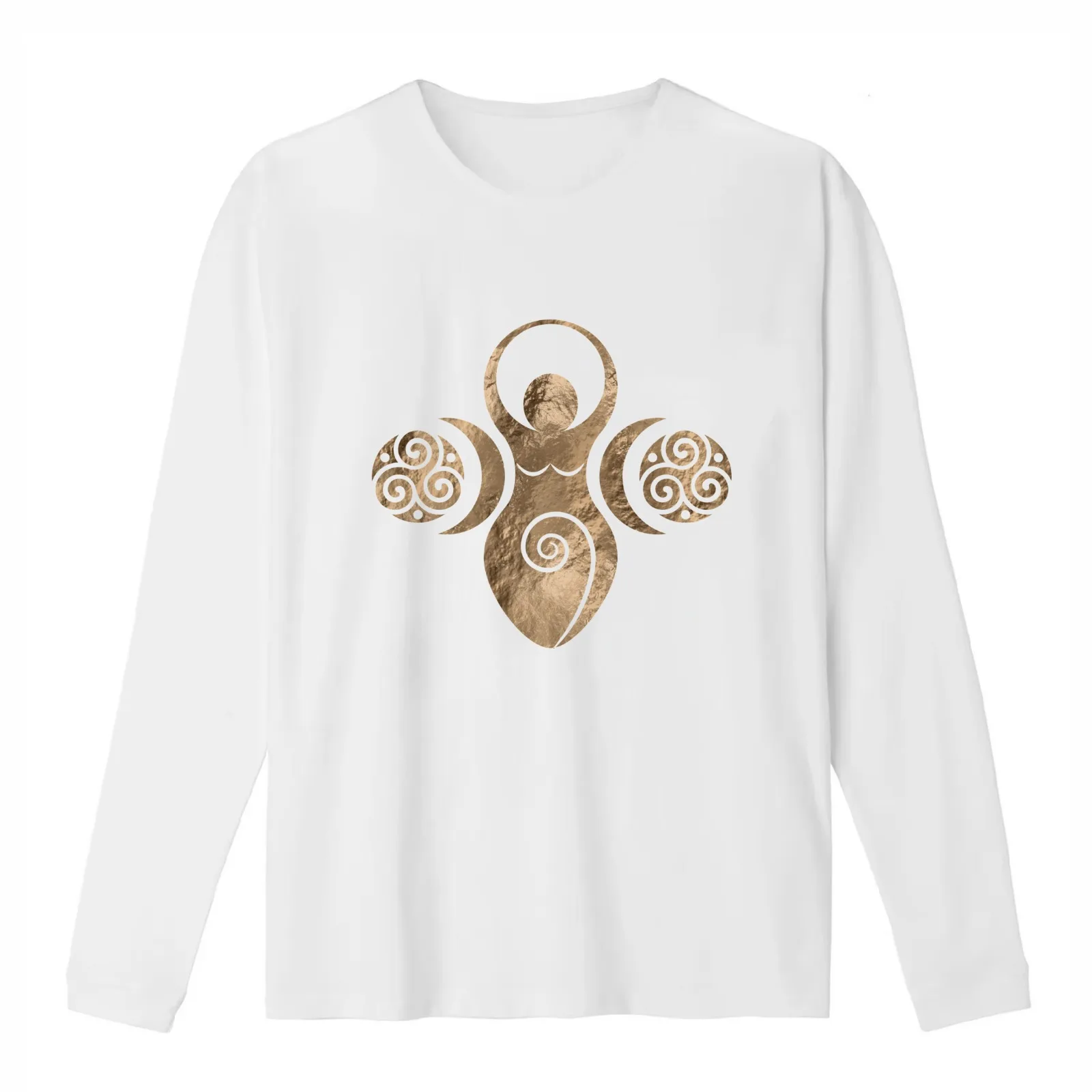 Triple Goddess with triskele T-Shirt Summer Casual Cotton Tee Oversized Streetwear Tops Vintage Graphic Print 100% Cotton