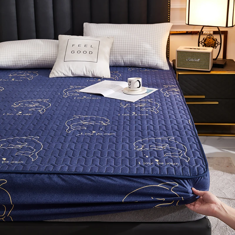 2025 cotton waterproof bed sheet, thickened urine isolation bed cover, mattress protective cover with cotton dust cover