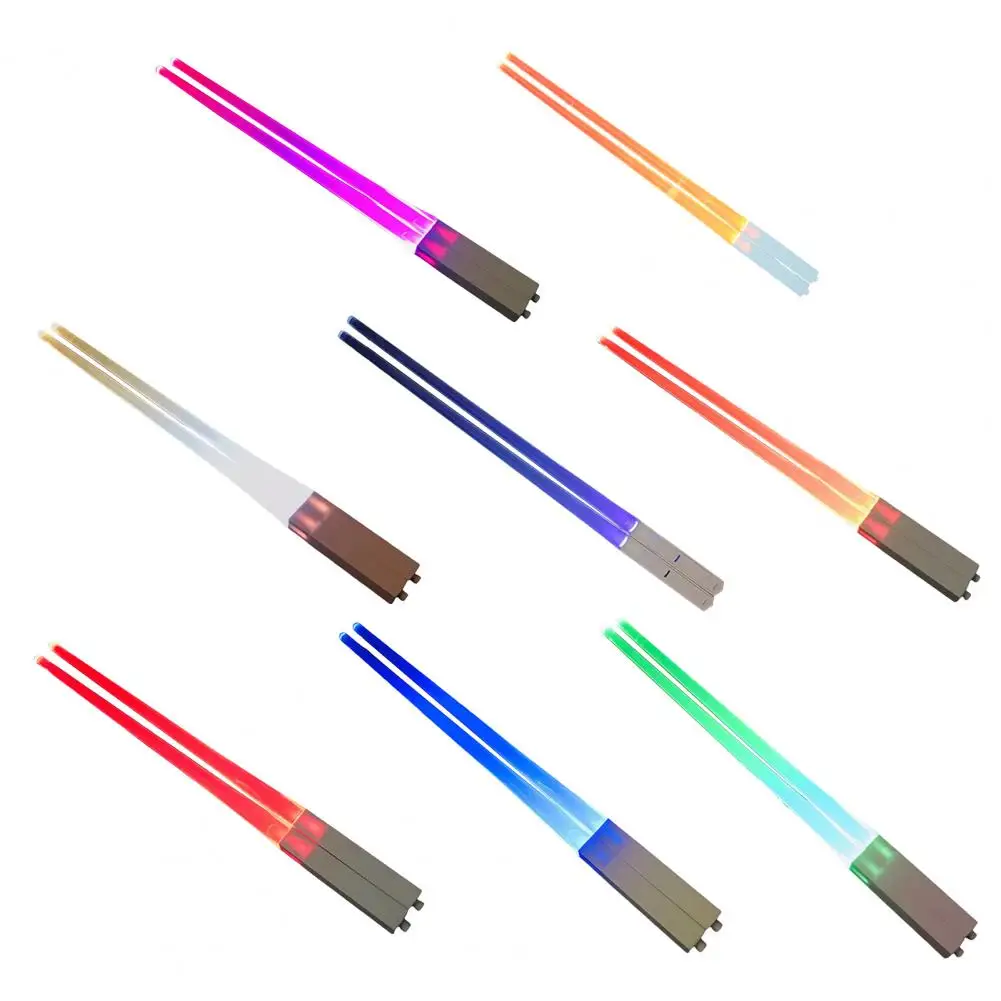 Light-up Chopsticks Glowing Led Lightsaber Chopsticks for Parties Concerts Holidays Fun Utensils for Sushi Noodles Led