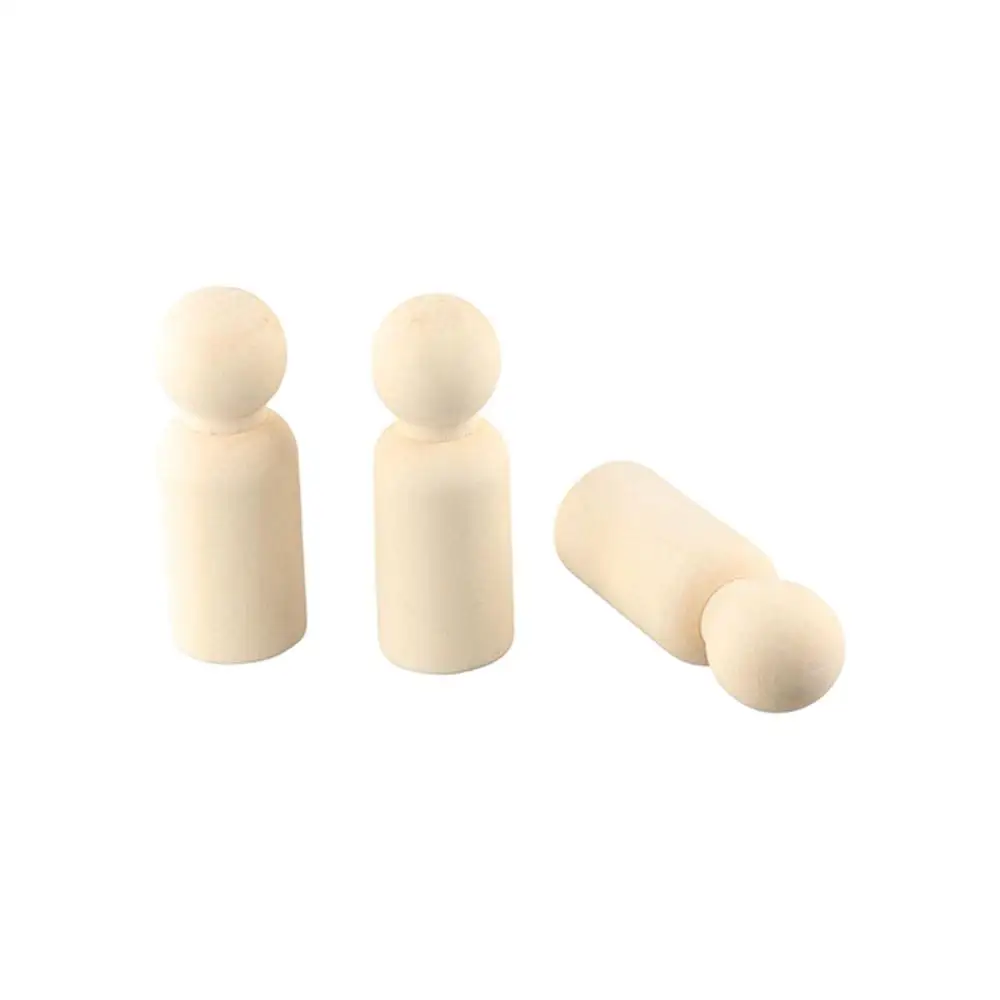 

for Children DIY Male Female Puppets Handmade Blank Unpainted Figures Wood Crafts Wedding Decoration Wooden Peg