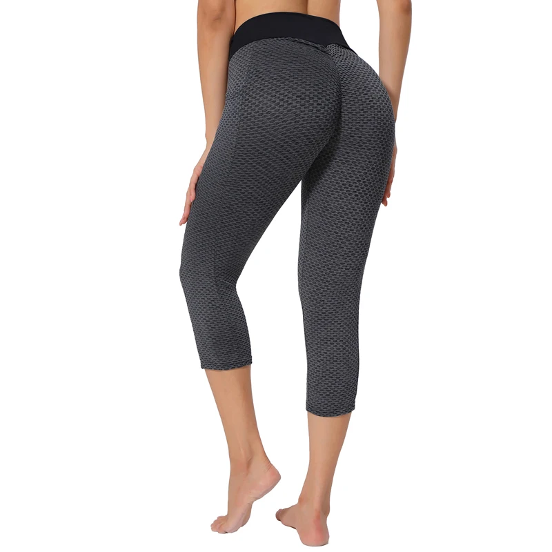 Women\'s yoga pants, sports tight pants, sportswear, elastic fitness gym, weightlifting sports tight capris, high waisted seamles