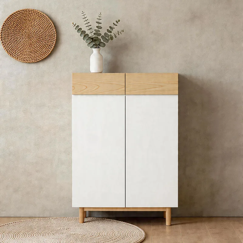 Wooden Vertical Shoe Cabinet Organizer Storage Display Cupboard Show Shoe Shelf Luxury Living Room Zapatero Salon Furniture