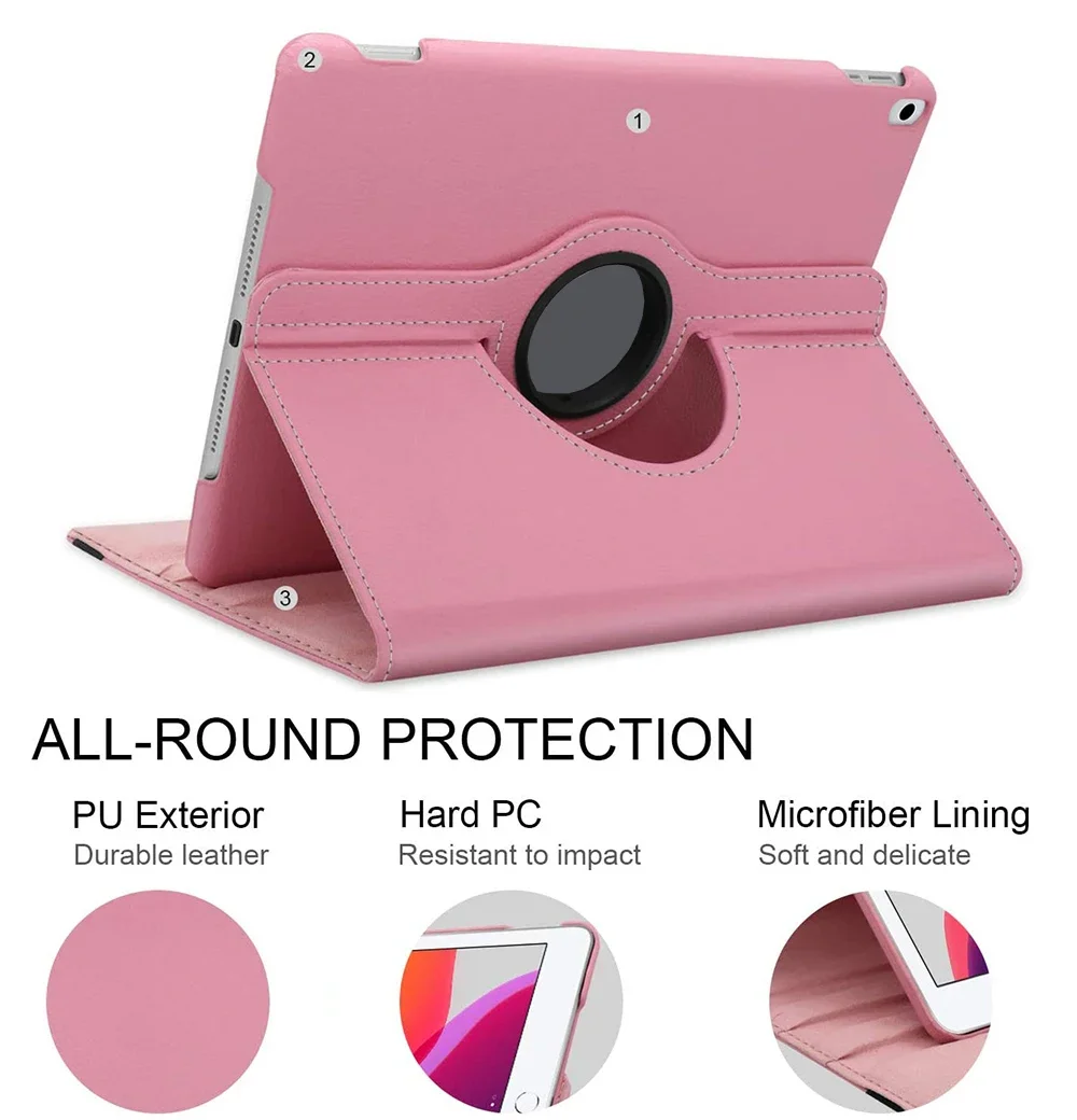 Case for OPPO Realme Pad 10.4inch 2021 Pu Leather Case Degree Rotating Stand Smart Cover Coque with Auto Sleep Wake + Pen Funda