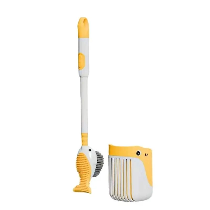 652F Toilet Cleaning Brush With Holder Deeply Cleaning Toilet Dispenser Liquid Brush