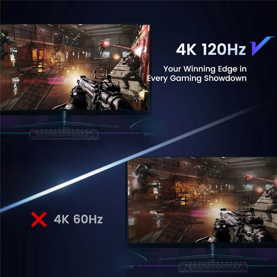 Navceker HDMI 2.1 Switcher 8K 60Hz 4K120Hz HDMI-compatible Switch 3 in 1 Out with Remote Control Converter For Xbox PS5 Monitors