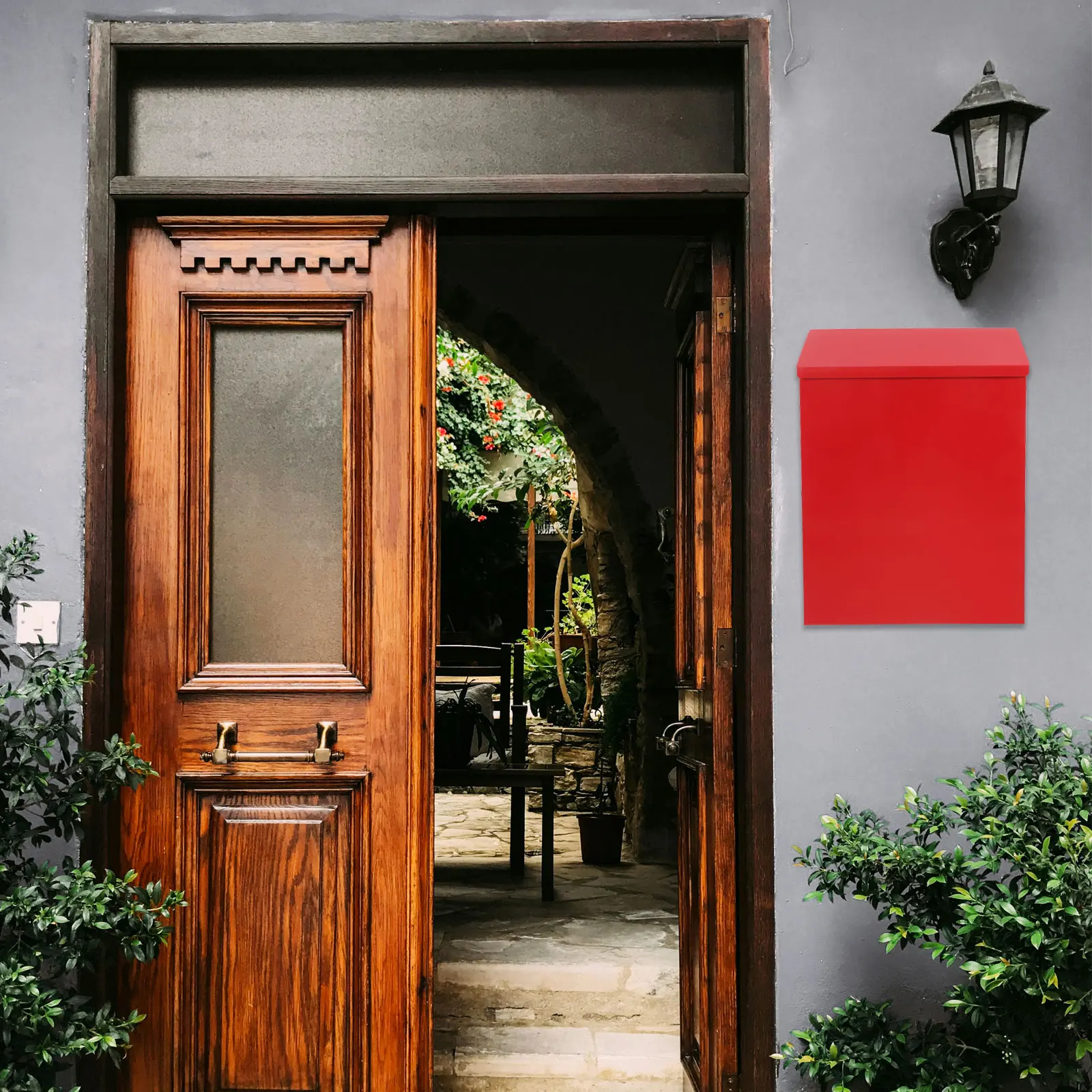 

Wrought Iron Mailbox Boxes for House outside Hanging Mailboxes Locking Wall Lockable Office