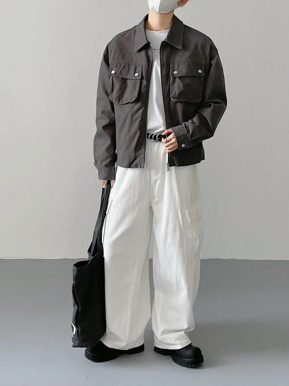 Rétro Vintage ort Jaet hommes coupe ample Sli vêtements de travail printemps automne Faion jeunesse Culture fermeture à glissière vêtements d'extérieur