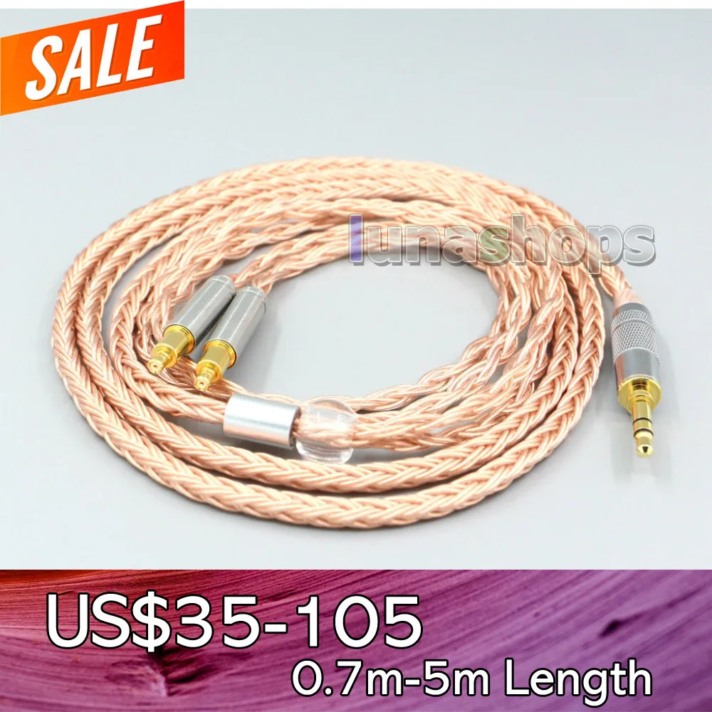 

LN006750 16 Core 99% 7N OCC Earphone Cable For Audio Technica ATH-ADX5000 MSR7b 770H 990H ESW950 SR9 ES750 ESW990