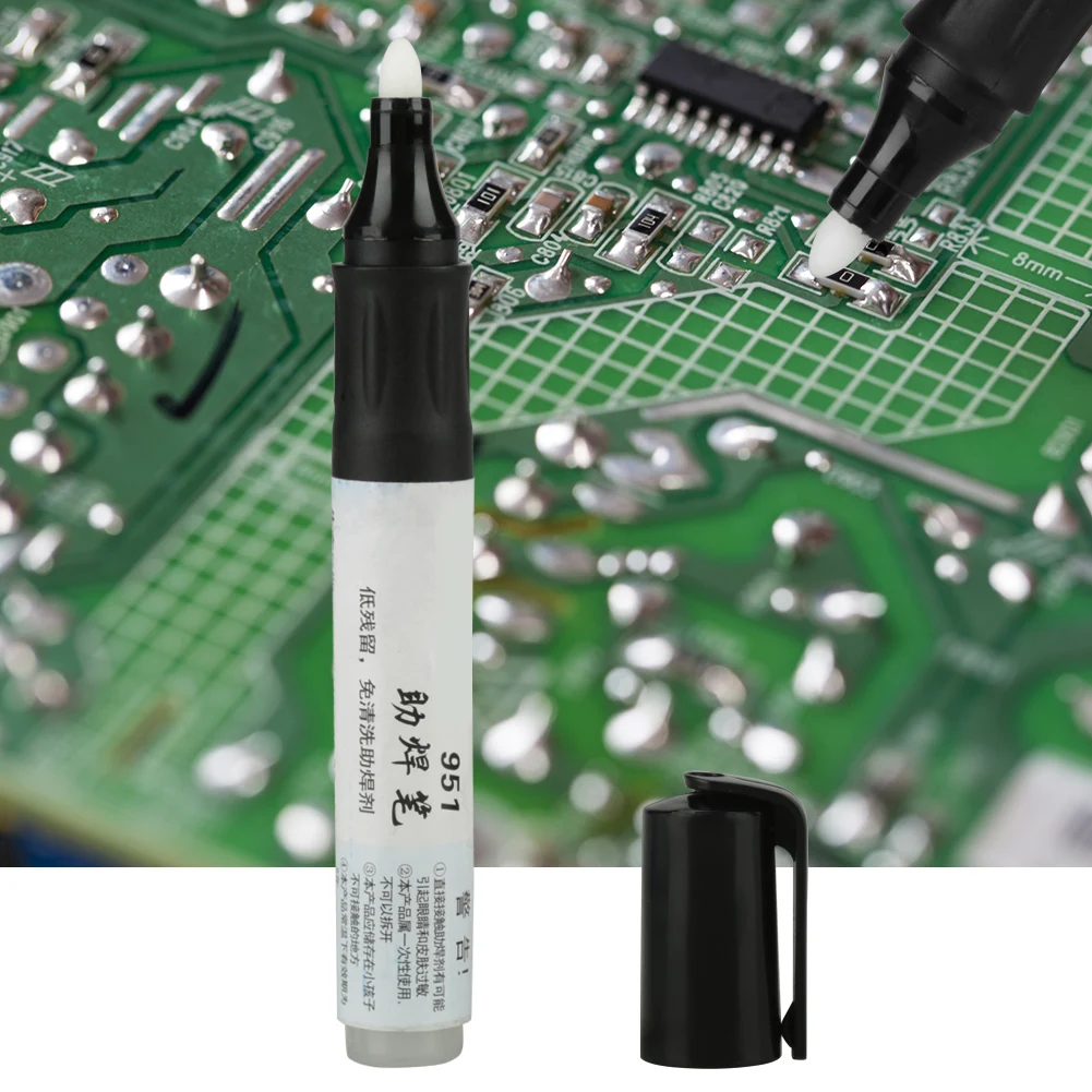 951 Solder Flux Pen 13cm No Clean Rosin Flux Low Solids Soldering Paste for PCB Solar Cell Panel Electronics Repair Tool
