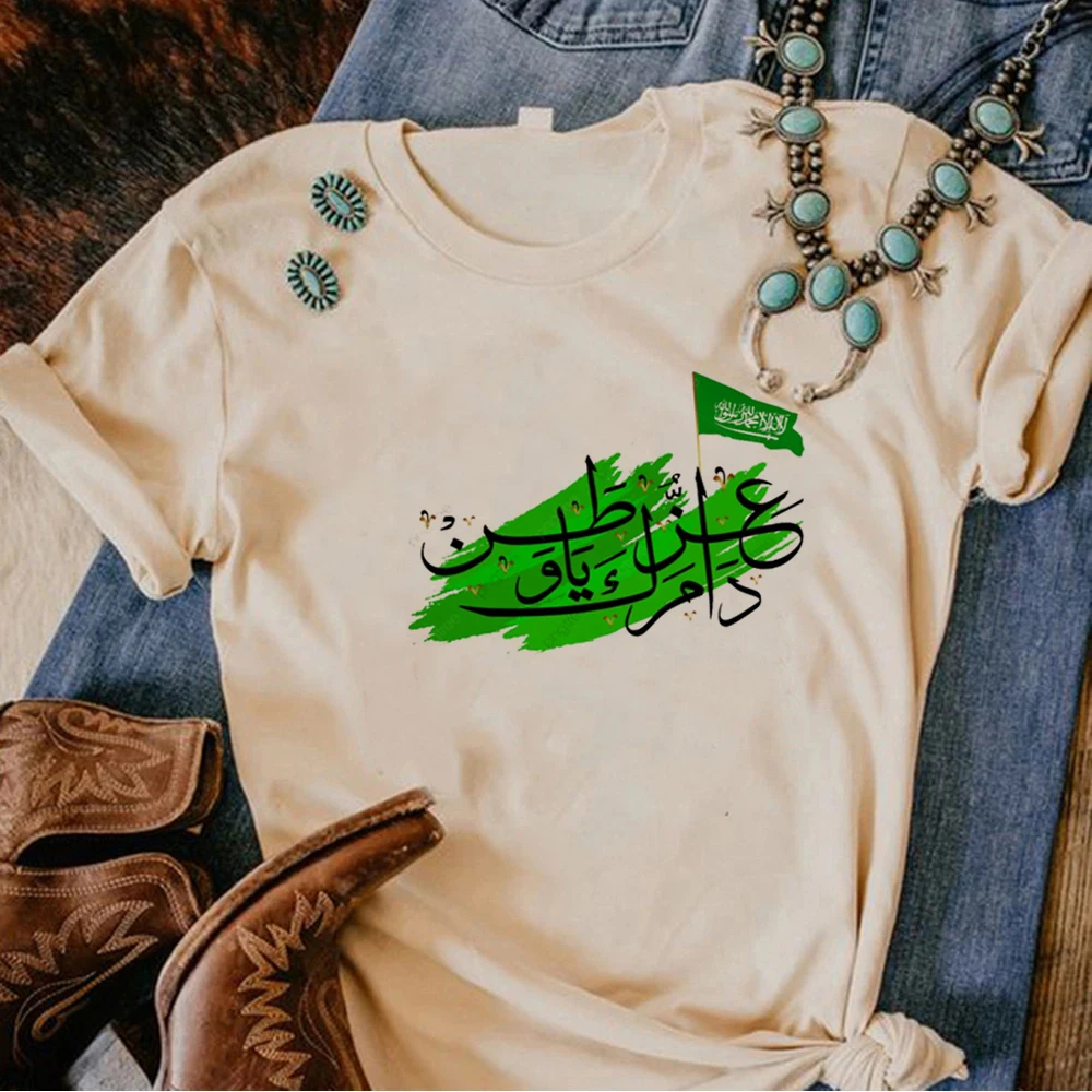 

Kingdom of Saudi Arabia t shirt women funny graphic top girl manga Japanese 2000s clothes