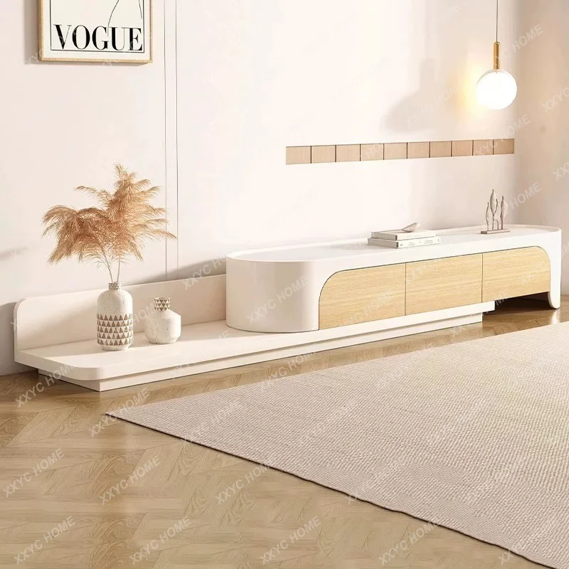 Kawaii Tv Stand Floor Adjustable Beauty Trendy Tv Stand Modular Minimalist Meuble De Télévision Furniture Living Room
