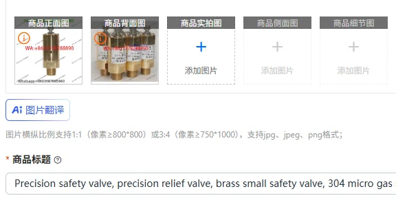 

Precision safety valve, precision relief valve, brass small safety valve, 304 micro gas safety valve