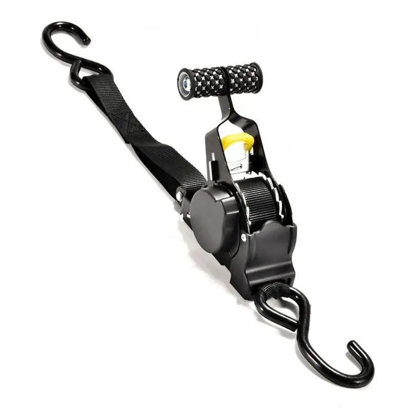 A84X-Auto Straps For Cargo Tape Retractable Belts For Load Luggage Strap Ratchet Tensioner Belt For Motorcycles Ratchet Strap