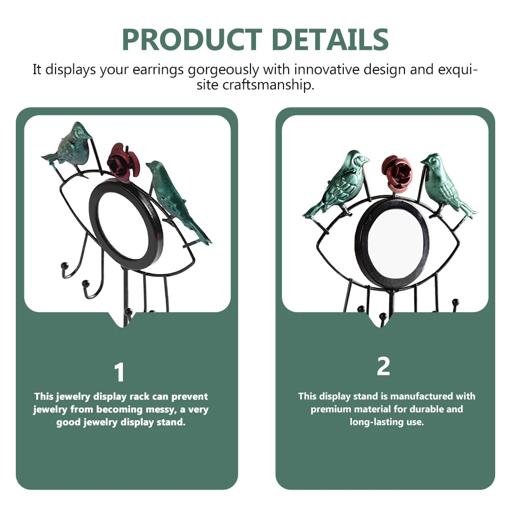 

Stable Base Jewelry Display Rack Earring Stand Earring Organizer For Store Household Bracelet Necklace Chains Storage Stand