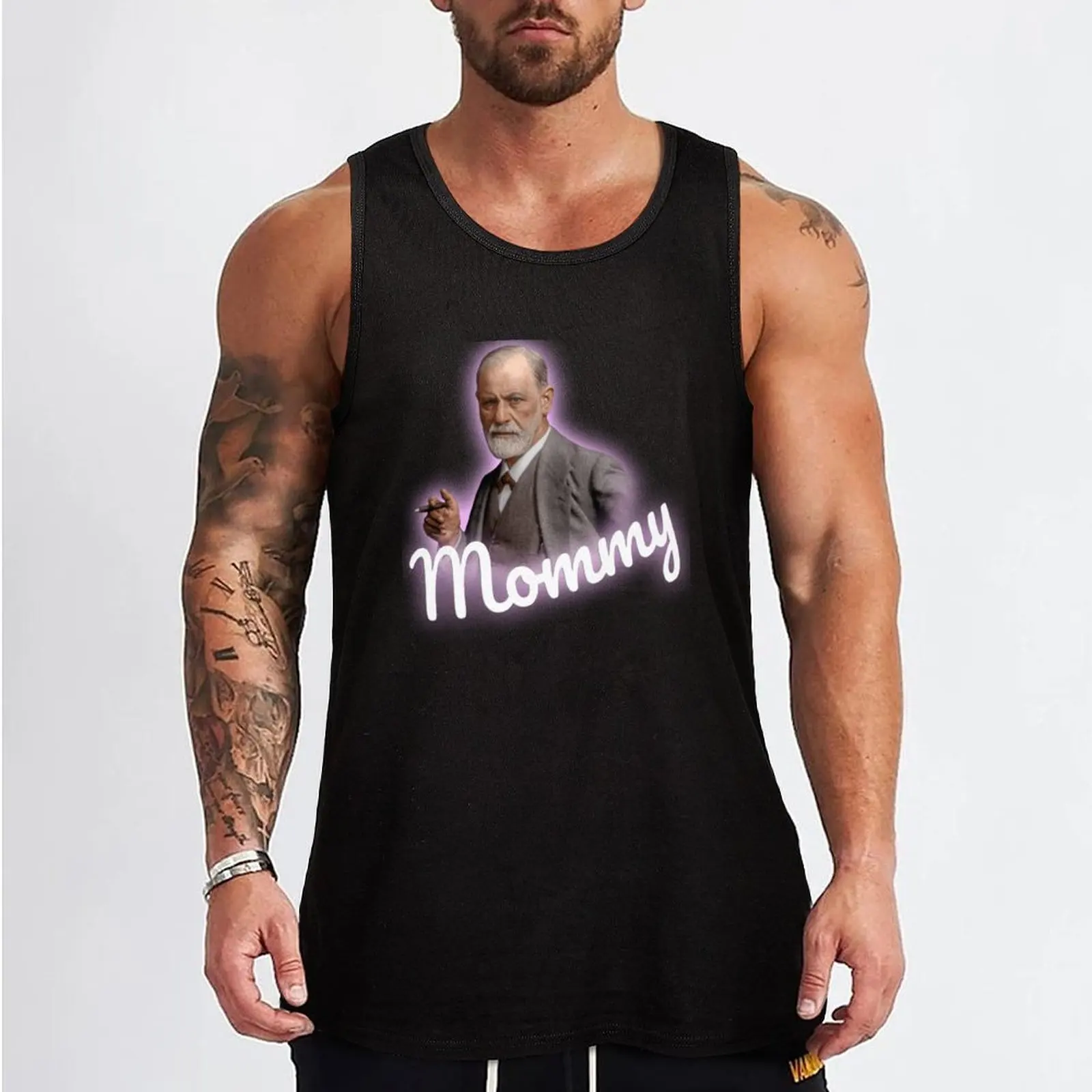 Freud Mommy Meme Tank Top fitness clothing for men vest men plain t-shirt