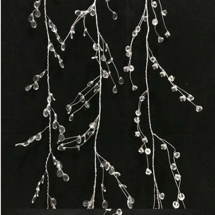 100cm Wedding Acrylic String Crystal Drop String Lighting For Curtain Garland Wedding Candle Holder Accessories Decorations