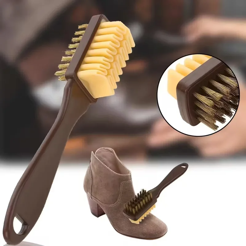Cepillo 2 en 1 para zapatos y gamuza con goma de borrar |   Cuidado para Botas, Cuero Nobuck e Imitación de Cuero |   Herramienta de Limpieza Eficaz de Doble Cara