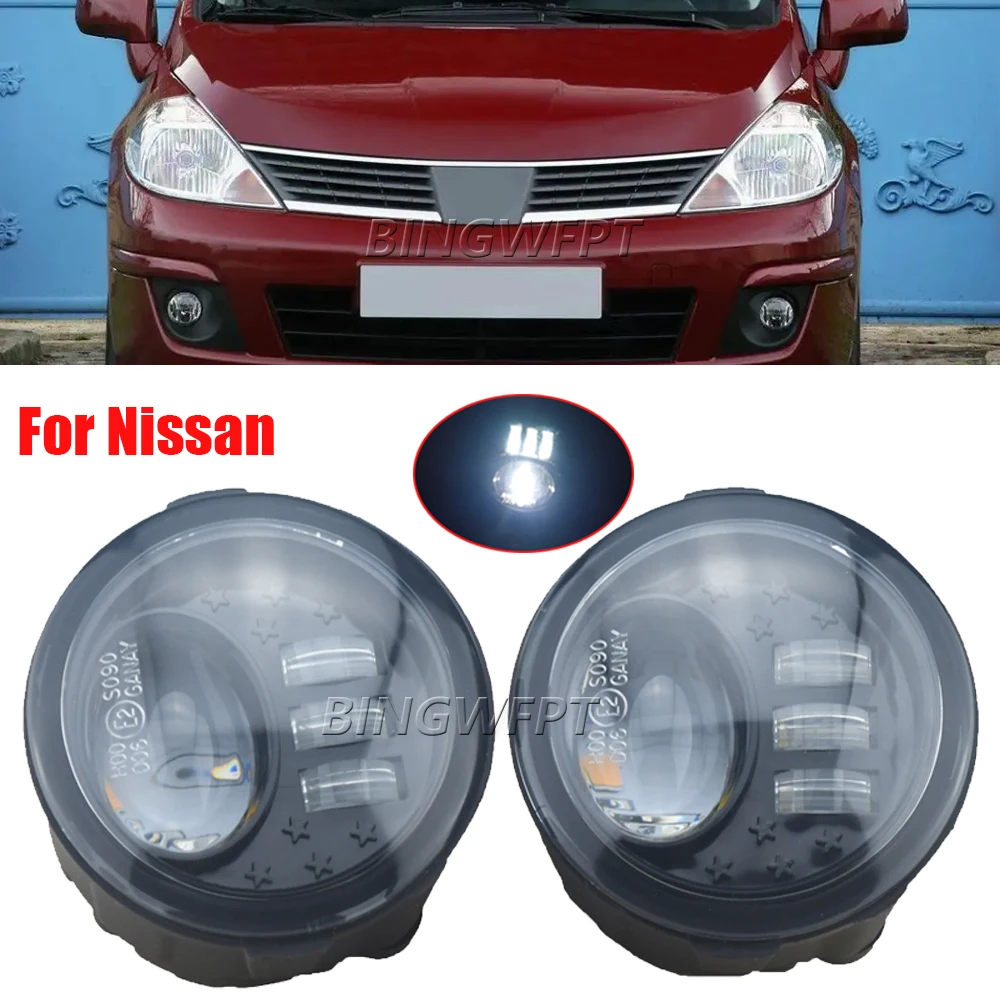 2X Fog Light Lamps Assembly LED Front Headlight For Nissan X-TRAIL (T31) Closed Off-Road Vehicle 2.0 dCi FWD 2007-2013