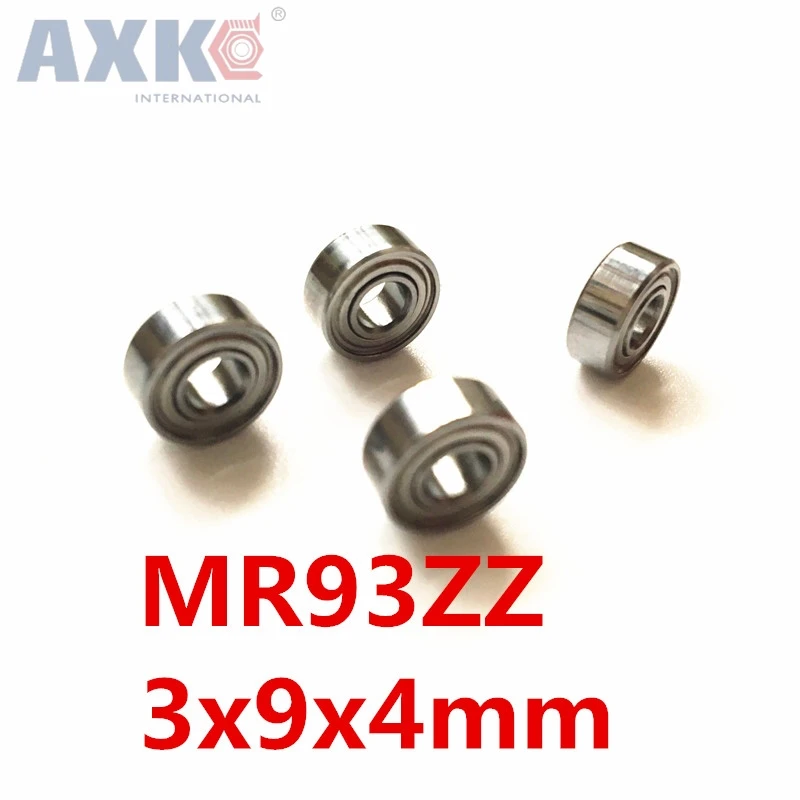 Axk Free Shipping 10 Pcs Mr93zz Abec-5 3x9x4 Mm Deep Groove Ball Bearings Mr93 / R-930 Zz