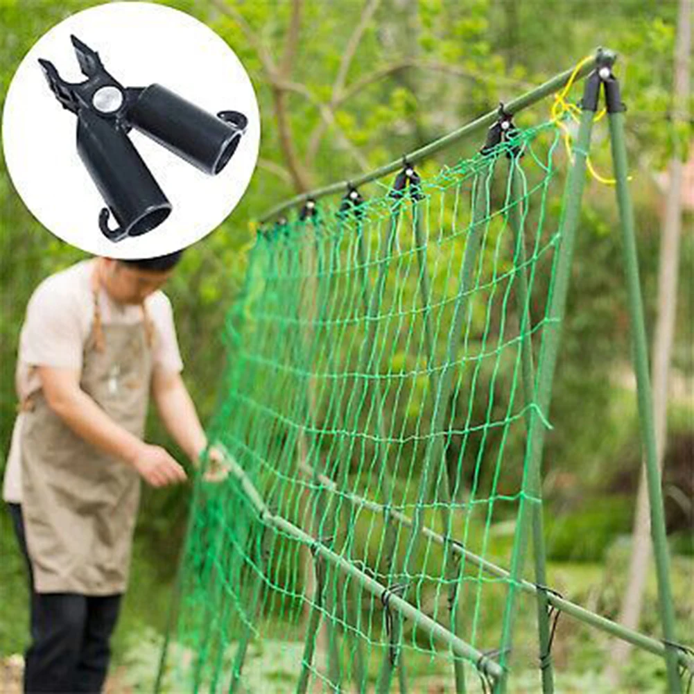 

Bracket Plant Clip Rack Holder Joint Outdoor Plastic Support Vegetable Yard 12pcs Black Climbing Connector Fixing