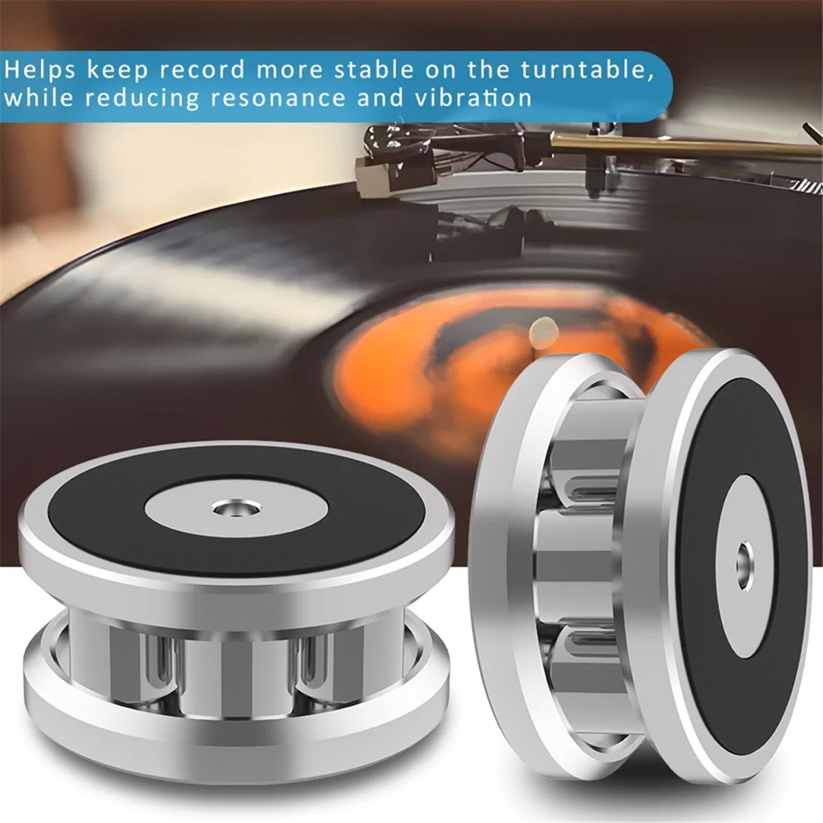 LP Record Town LP Vinyl-Scheibenstabilisator, einstellbares Aufnahmegewicht/Befestigkeit, Plattenspieler-Scheibenstabilisator, High-Fidelity-Dämpfer LP308