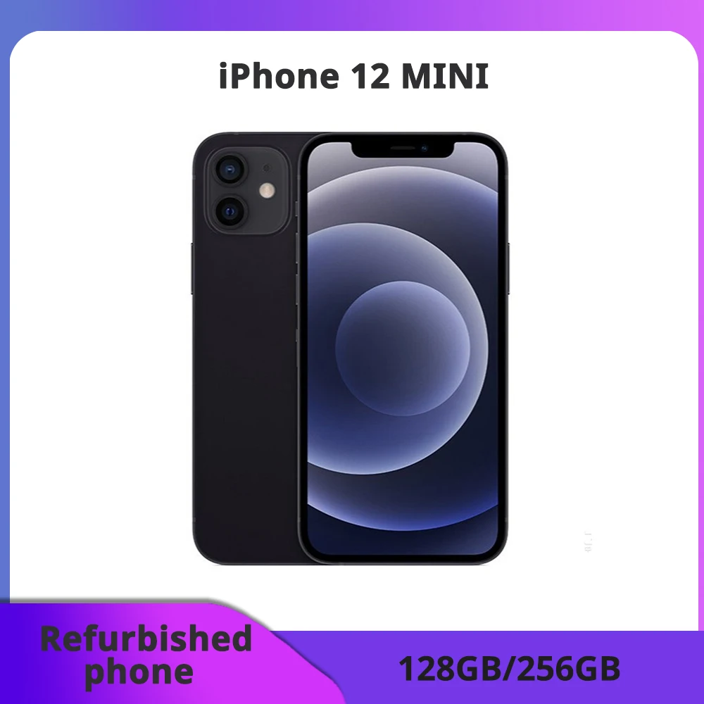 Teléfono original reacondicionado desbloqueado Apple iPhone 12 mini 128GB " iOS Face ID NFC 5G Smartphone