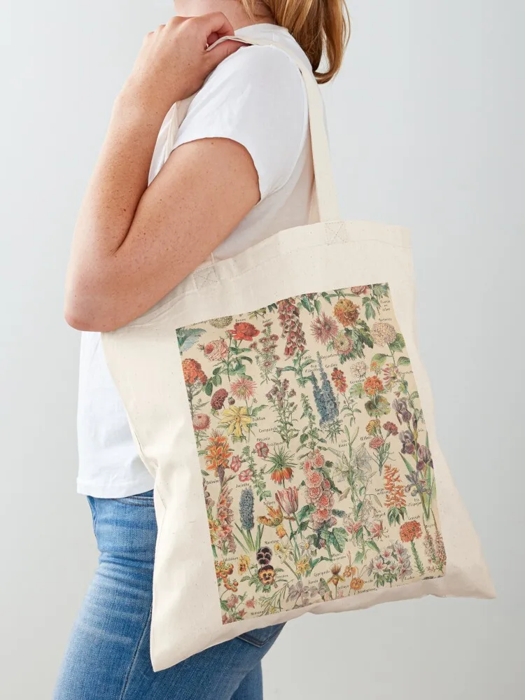 

adolphe millot fleurs 1800s Tote Bag shopping bag logo reusable grocery bags the tote bag bags woman 2025