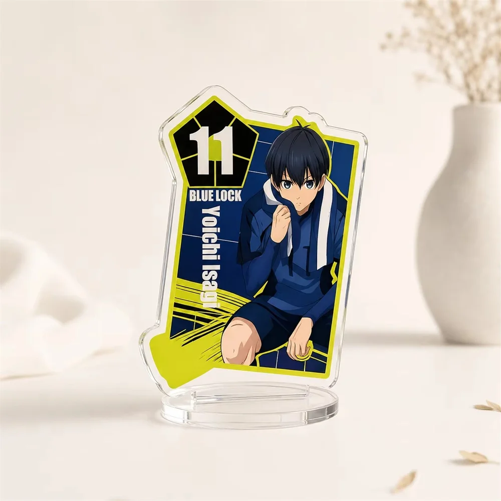 Blue Lock 10cm Acrylic Stand Figures Keychain Soccer Football Anime Desktop Tabletop Ornament Otaku Fans Collectible Gift