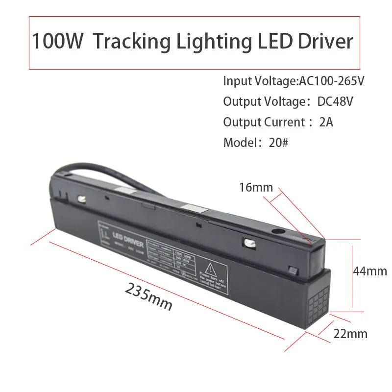 트랙 조명용 전원 공급 장치, 변압기, 마그네틱 램프, 홈 조명 장식, 100-260V, 110V, 220V, 100W, 200W, DC LED 드라이버, DC48V