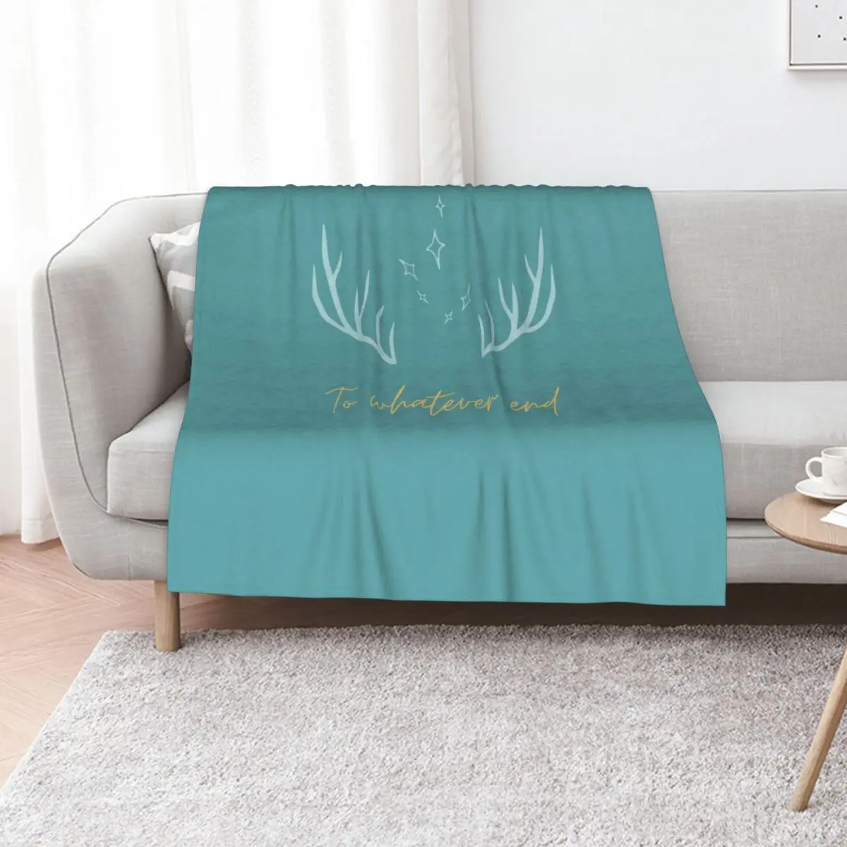 

To Whatever End TOG Teal Throw Blanket Soft Big Personalized Gift Flannel Multi-Purpose Blankets