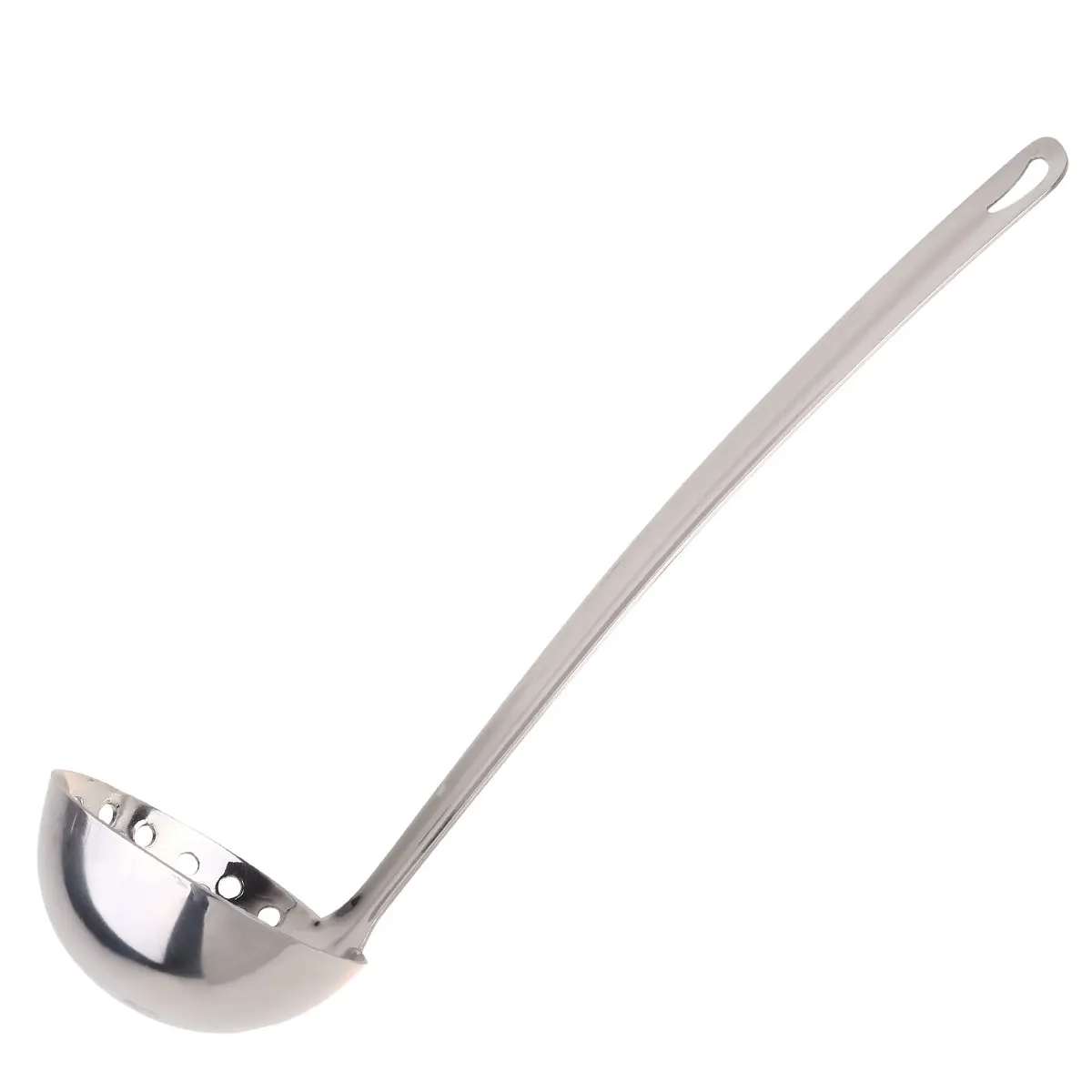 

2pcs Stainless Steel Hot Pot Soup Spoon Long Handle Hanging Hole Oil Filtering Colander Kitchen Restaurant Serving Tool