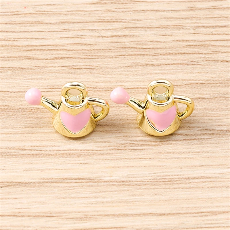 5 Stück 13 x 9 mm niedliche Emaille-Wasserflaschen-Charms-Anhänger für Schmuckherstellung, Tropfen-Ohrringe, Halsketten, Armbänder, DIY-Bastelzubehör – Detail 3