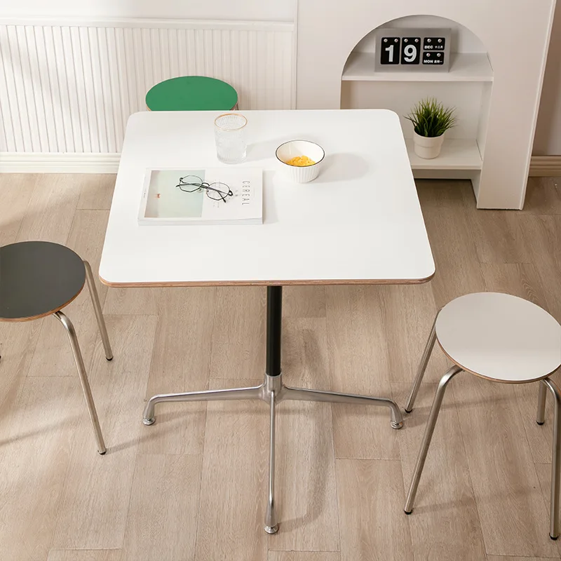 

CX stainless steel round table household small apartment modern simple medieval green round dining table