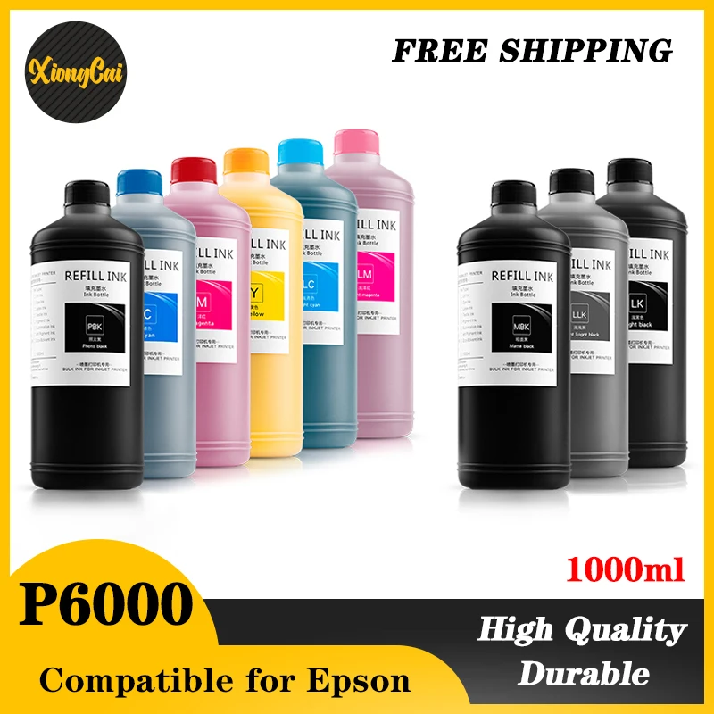 

1000ML Waterproof Pigment Ink For Epson P6000 P7000 P8000 P9000 P6080 P7080 P8080 P9080 Inkjet Printer (11 Color Available)