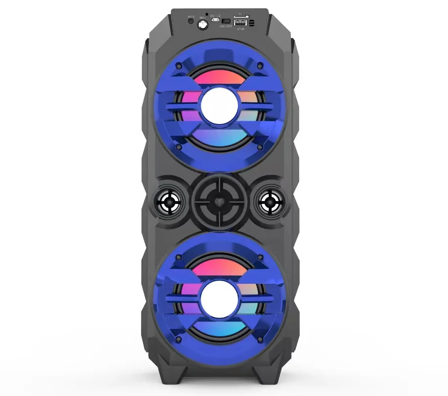 Imagem -04 - Dual 4-inch Bluetooth Speakers Outdoor Karaoke Bass Coluna Tws Wireless Speakers Choque Subwoofer com Rádio fm tf Aux Usb Box