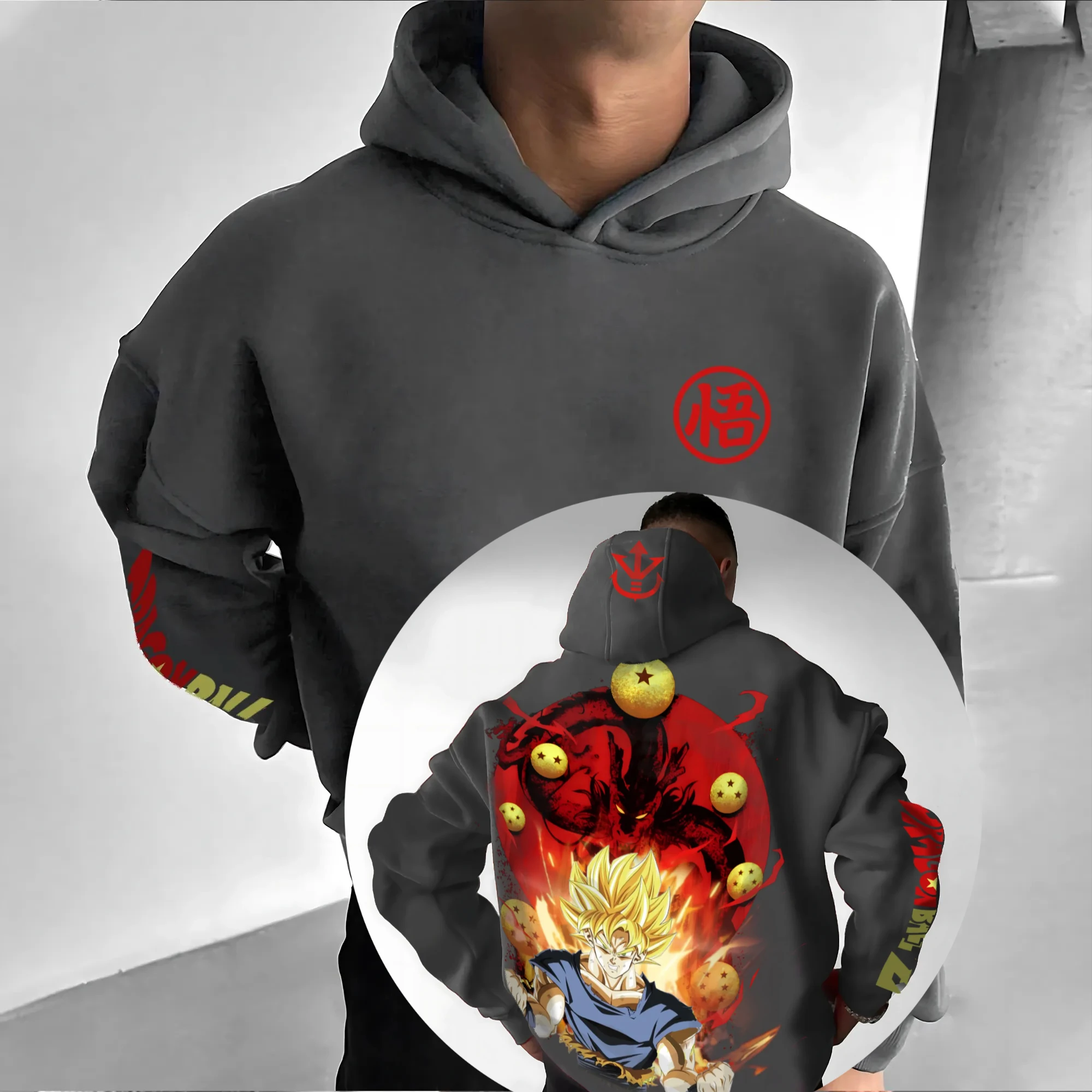 

Dragon Ball осень и зима японские горячие крови анимационные классические персонажи удобные толстовки для мужчин и женщин пар