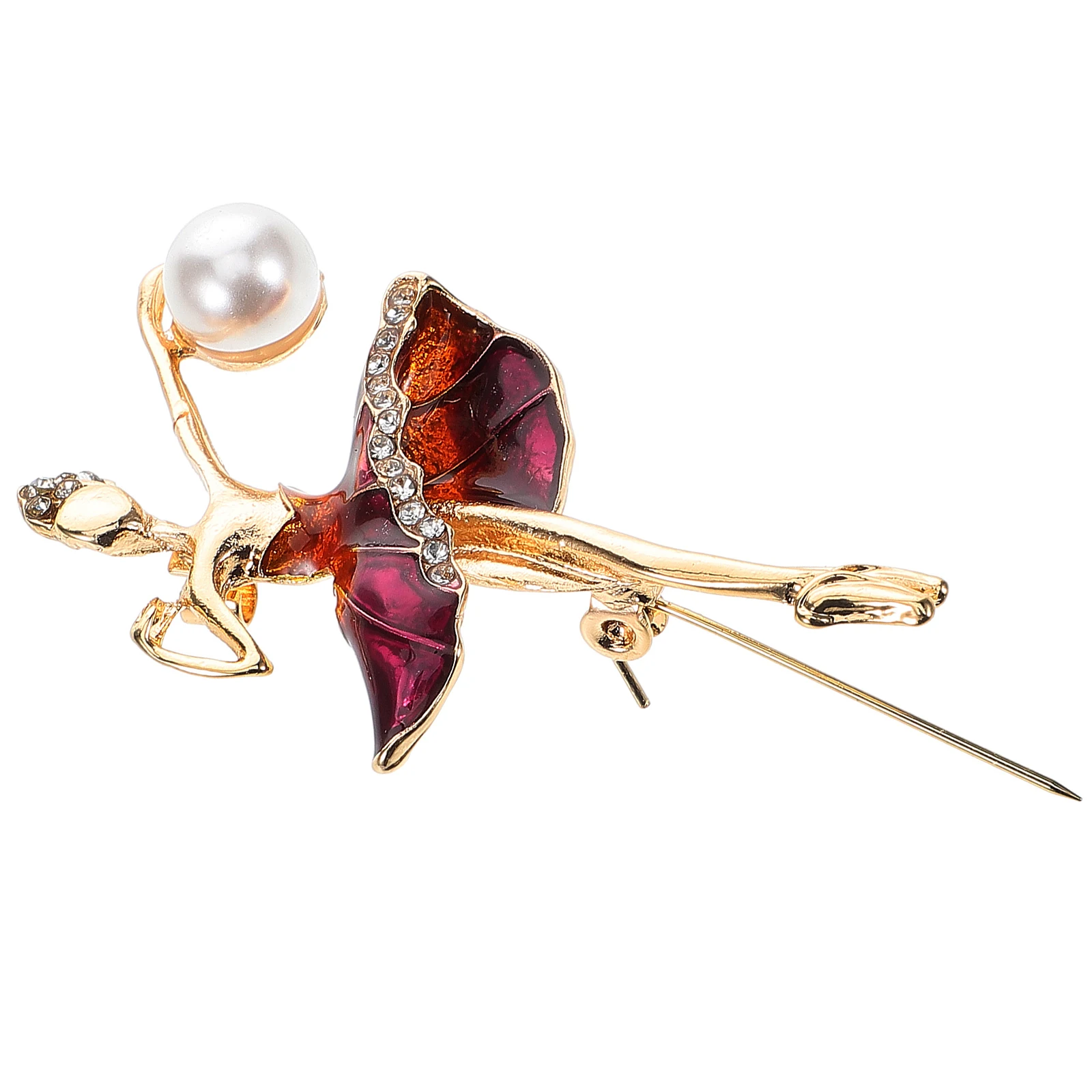 

Ballet Brooch Dancer Girl Pins Alloy Rhinestone Jewelry Kids Women Cardigan Backpacks Dance Performance Competition Everyday