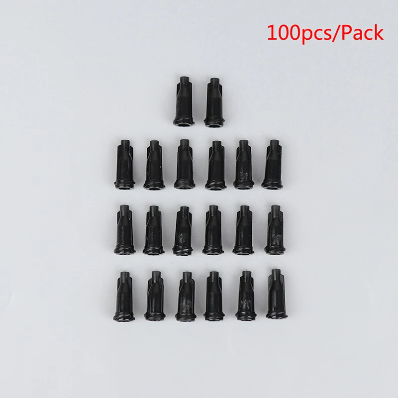 100Pcs Syringe Tips Caps Injector Dispenser Dispensing Needle Sealing Plug