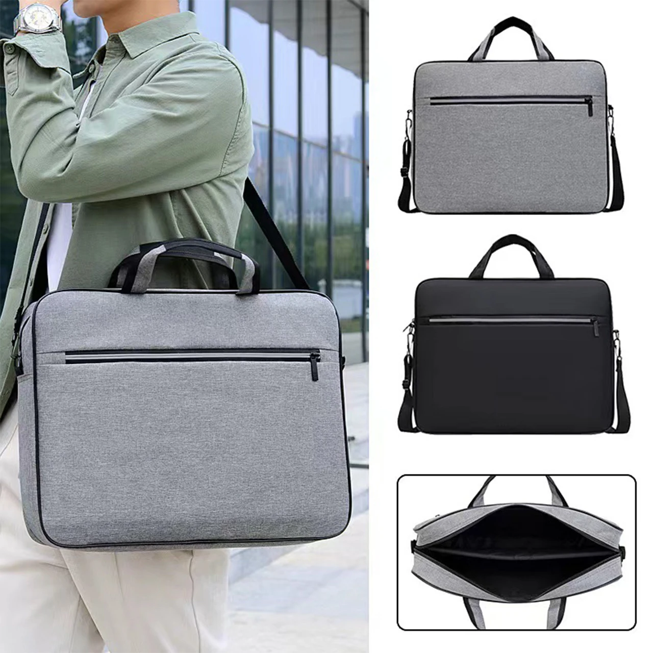 

Laptop Sleeve Bag 15.6 Inch Notebook Bags For Macbook Air Pro 15 16 Portable Case Computer Shoulder Handbag Waterproof Briefcase