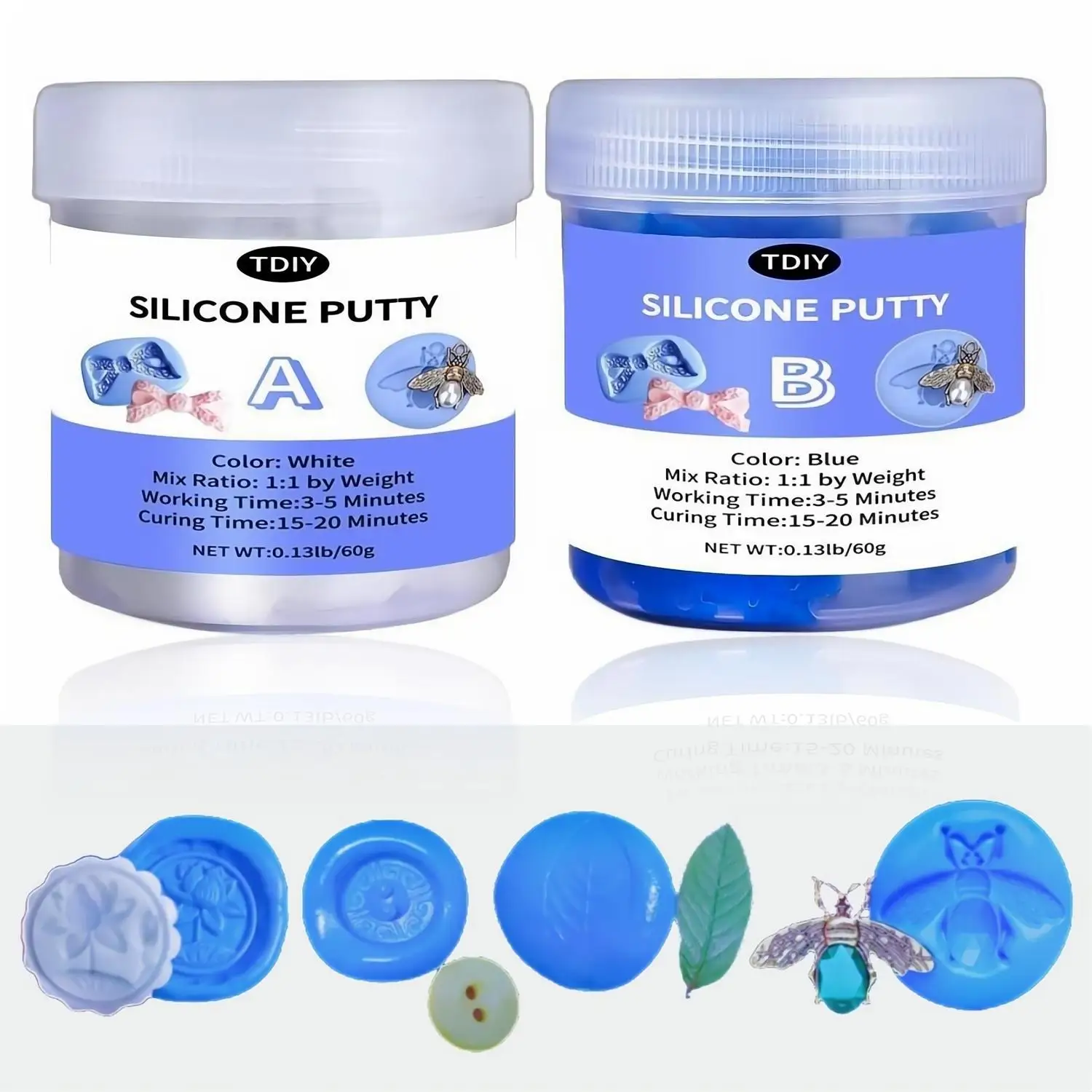 Purple Silicone Mold Putty Safe & Non-Toxic Heat-Resistant Molds for Casting Resin Epoxy  Mold Making Fast Cured Silicone Putty