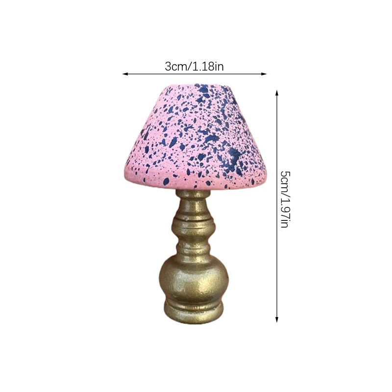 【BS】1/12 ドールハウス シミュレーション テーブルランプ ミニデスクライト モデル ドールハウス リビングルーム 寝室 飾り マイクロホームデコレーション おもちゃ