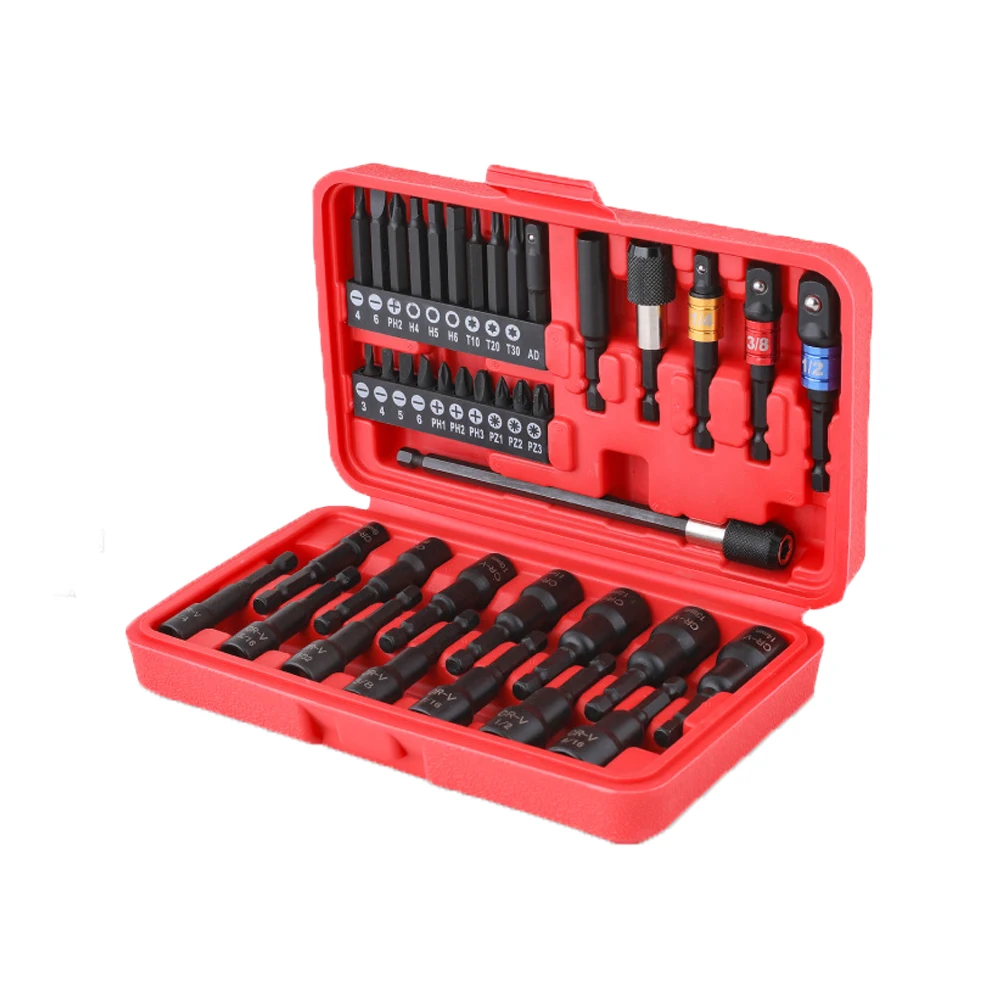 

40PCS Socket Joint, Socket Head, Adapter Toolbox, hand Drill, Electric Screwdriver, Strong Magnetic Socket Head Screwdriver