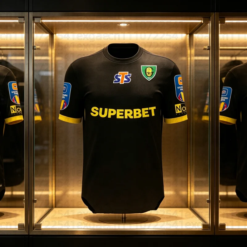 Camisa Esportiva de Manga Curta Edição Torcedor Liga Polonesa GKS Katowice 2026 Respirável de Secagem Rápida para Família e Crianças