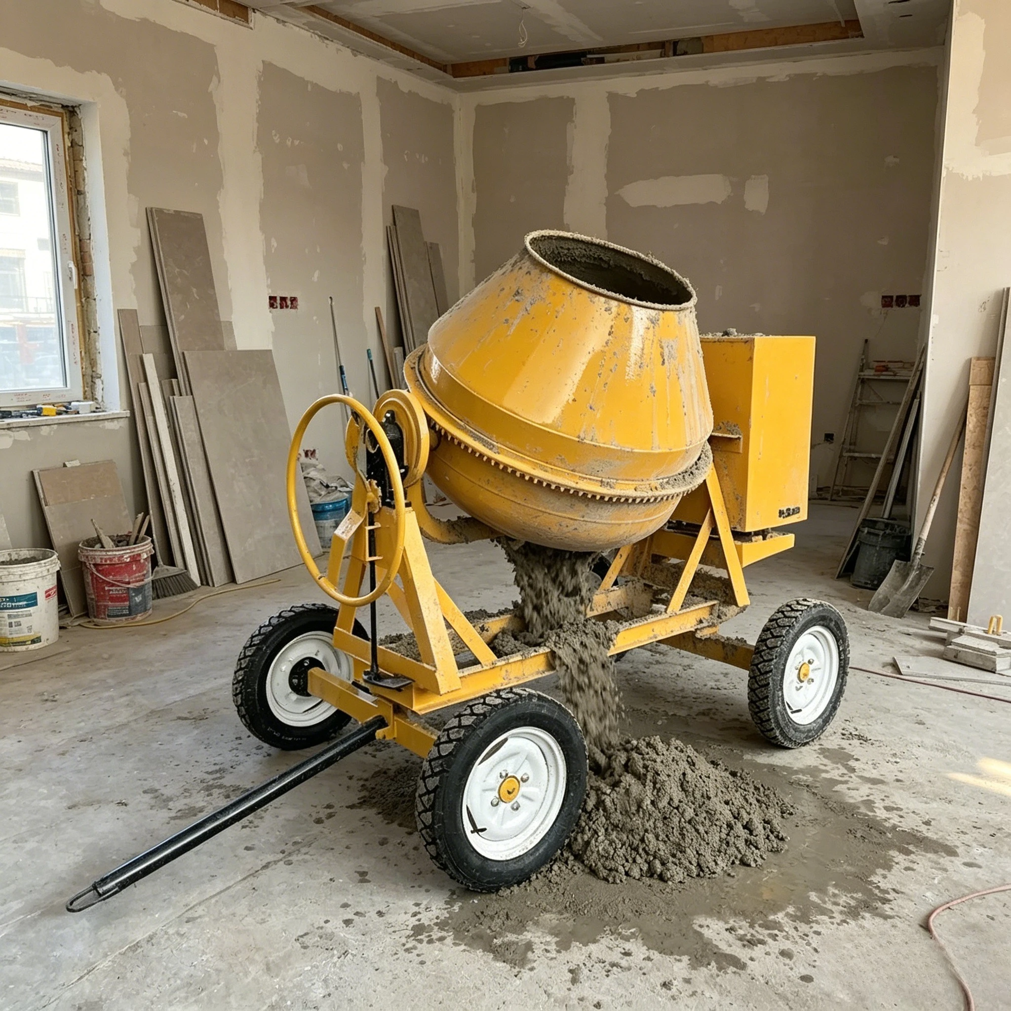 Customized Hot 500l Concrete Mixer Mobile Mini 700l Diesel Engine  Cement Concrete Mixer  Drum Truck Mounted Concrete Mixer Drum