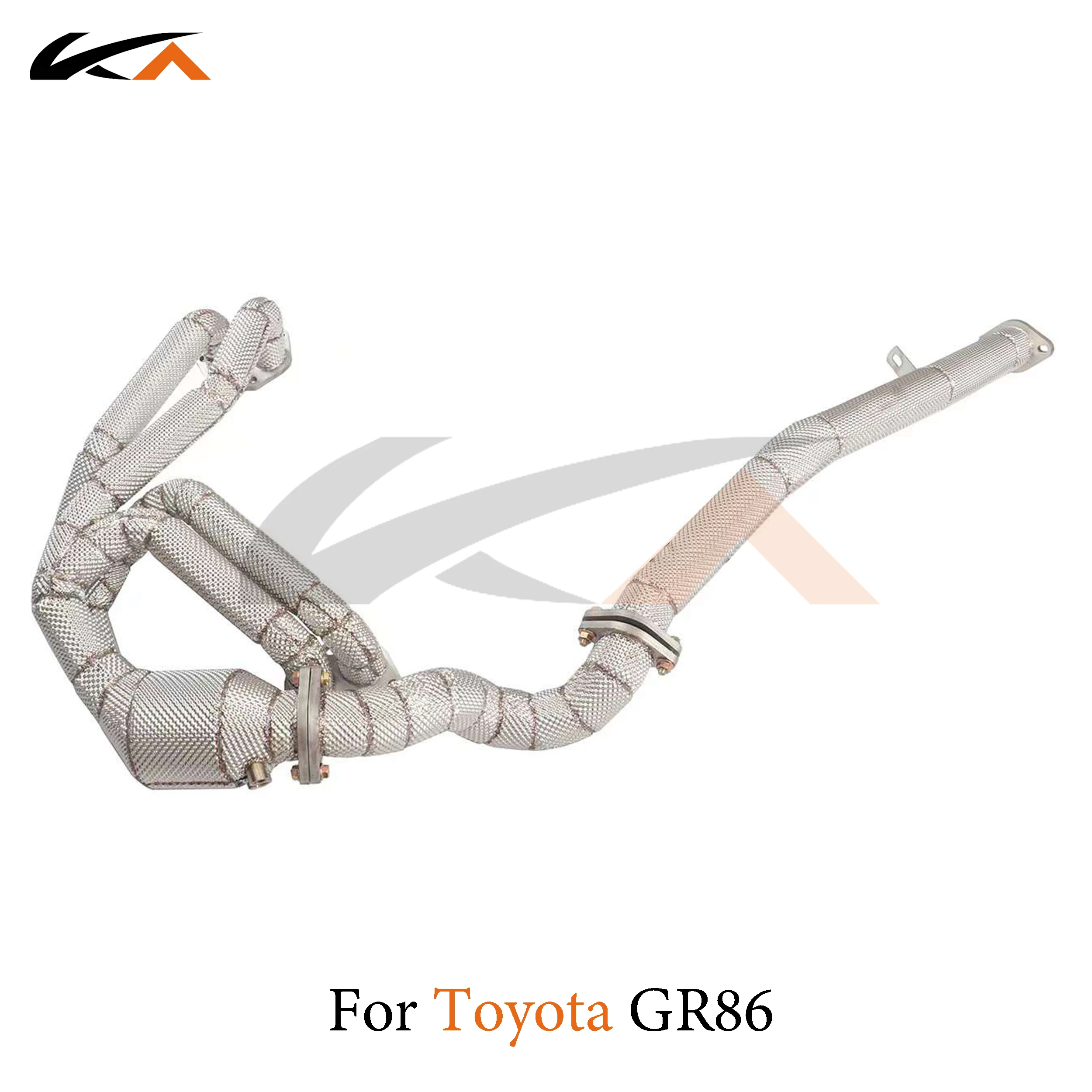 KA Tuning exhaust system header stainless manifold for Toyota GR86 performance catalysis heat shield