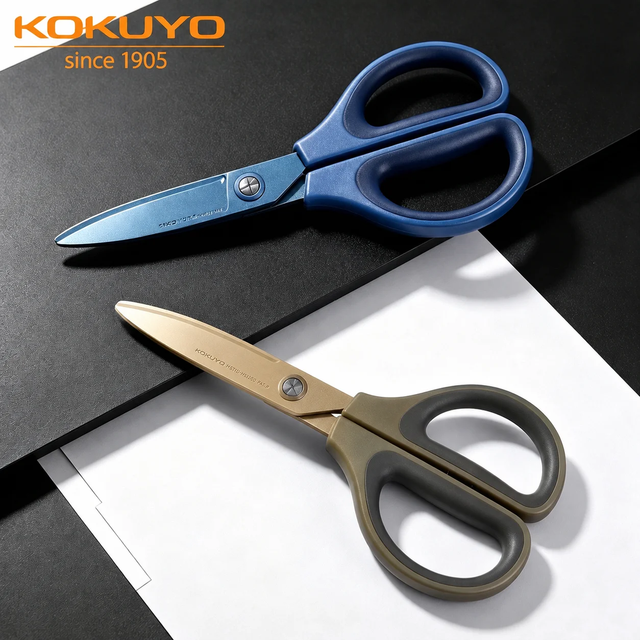 KOKUYO SAXA Safety Scissors with Titanium Coating/Fluoride,Portable Craft&Office Scissors with Cover for School,Home,and Travel